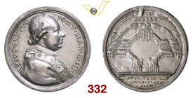 ROMA PIO VI (1775-1799) Medaglia "fondazione di Borgo San lorenzo" 1777 III Ba. E777 Ag g 18,3 mm 36 • Traccia di appiccagnolo q.BB