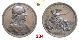 ROMA PIO VI (1775-1799) Medaglia "fondazione di Borgo San lorenzo" 1791 XVII Ba. E792 Ae g 20,1 mm 40 • Alcune macchie di ossidazione al R/, altriment...
