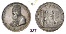 ROMA PIO VII (1800-1823) Medaglia "visita dell'Imperatore d'Austria" 1819 XXI Ba. E820 Ag g 34,3 mm 41 • Alcuni colpetti al bordo SPL