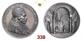 ROMA PIO VII (1800-1823) Medaglia "ampliamento del Museo Vaticano" 1822 XXIII Ba. E822 Ag g 32,9 mm 42 • Appiccagnolo abilmente rimosso; Ex Titano, as...