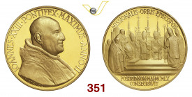 ROMA GIOVANNI XXIII (1958-1963) Medaglia "consacrazione di nuovi Vescovi missionari" (1960) II Modesti 95 Au g 68,5 mm 49 • Coniati 130 esemplari in o...