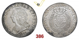 CARLO EMANUELE III (1730-1773) Mezzo Scudo 1770 Torino MIR 947p Ag g 17,58 SPL