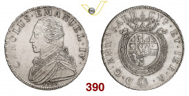 CARLO EMANUELE IV (1796-1802) Mezzo Scudo 1798 Torino MIR 1012b Ag g 17,60 • Di notevole conservazione per il tipo di moneta SPL÷FDC