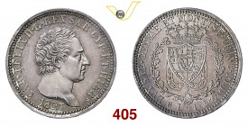 CARLO FELICE (1821-1831) 1 Lira 1827 Genova Pagani 101 Ag g 4,99 • Bella patina q.FDC