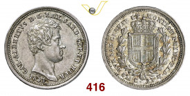 CARLO ALBERTO (1831-1849) 25 Centesimi 1833 Genova Pagani 331 Ag g 1,25 q.FDC