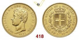 CARLO ALBERTO (1831-1849) 50 Lire 1836 Torino Pagani 166 Au g 16,14 BB/SPL