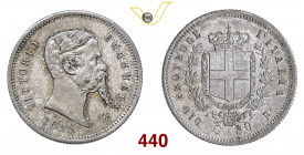 VITTORIO EMANUELE II, Re Eletto (1859-1861) 50 Centesimi 1859 Bologna Pagani 442 Ag g 2,48 • Bella patina FDC