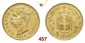 UMBERTO I (1878-1900) 20 Lire 1897 Roma Pagani 588 MIR 1098s Au g 6,45 SPL÷FDC