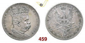 UMBERTO I, monetazione per l'Eritrea (1878-1900) 5 Lire o Tallero 1896 Roma Pagani 630 Ag g 27,92 BB+