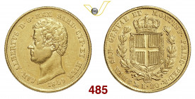 CARLO ALBERTO (1831-1849) 20 Lire 1849 Genova Varesi 69 Au g 6,42 BB+/SPL