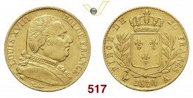 FRANCIA LUIGI XVIII (1814-1824) 20 Franchi 1814 Parigi Varesi 289 Au g 6,43 BB÷SPL