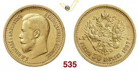 RUSSIA NICOLA II (1894-1917) 7,5 Rubli 1897 San Pietroburgo Varesi 606 Au g 6,43 BB/q.SPL