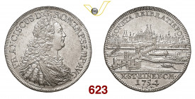 GERMANIA - Regensburg Tallero 1754 Kr. 371 Davenport 2618 B Ag g 28,06 • Bel metallo brillante SPL÷FDC