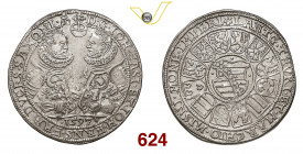 GERMANIA - Saxe/Coburg/Eisenach GIOVANNI CASIMIRO e GIOVANNI ERNESTO (1572-1633) Tallero 1597 Saalfeld Davenport 9758 Ag g 28,80 SPL