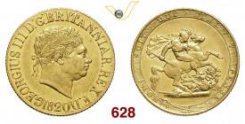 GRAN BRETAGNA GIORGIO III (1760-1820) Sovrana 1820 Londra Kr. 674 Au g 7,95 BB÷SPL