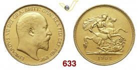 GRAN BRETAGNA EDOARDO VII (1901-1910) 5 Pounds 1902 Londra Fb. 398a Au g 39,96 BB