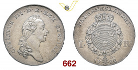 SVEZIA GUSTAVO III (1771-1792) 1 Riksdaler 1782 OL Kr. 527 Ag g 29,28 • Bei fondi brillanti SPL