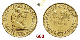 SVIZZERA 100 Franchi "tiri federali di Lucerna" 1939 Fb. 506 Au g 17,50 • Colpetto al bordo, altrimenti FDC