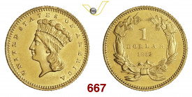 U.S.A. 1 Dollaro 1862 Philadelphia Fb. 94 Kr. 89 Au g 1,65 SPL÷FDC