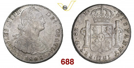 BOLIVIA CARLO IV (1788-1808) 8 Reales 1808 Potosi Calicò 732 CC 13984 Ag g 26,93 SPL