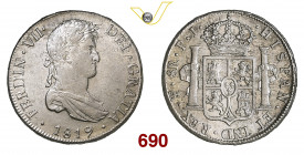 BOLIVIA FERDINANDO VII (1808-1833) 8 Reales 1819 Potosi Calicò 608 CC 16013 Ag g 27,02 • Ex NGC MS62 SPL÷FDC