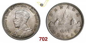 CANADA GIORGIO V (1910-1936) Dollaro 1935 Kr. 30 Ag g 23,43 q.FDC