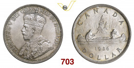 CANADA GIORGIO V (1910-1936) Dollaro 1936 Kr. 31 Ag g 23,29 q.FDC