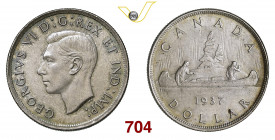 CANADA GIORGIO VI (1937-1952) Dollaro 1937 Kr. 38 Ag g 23,31 SPL÷FDC
