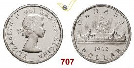 CANADA ELISABETTA II (1952-...) Dollaro 1962 Kr. 54 Ag g 23,45 FDC