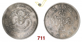 CINA - HU PEH 1 Dollaro (1895-1907) Kr. 127.1 Dav. 206 Ag g 26,54 BB+