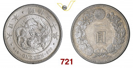 GIAPPONE MUTSUHITO (1867-1911) 1 Yen (1897) A. 30 Meiji Dav. 274 Ag g 26,95 q.FDC/SPL