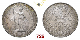HONG KONG Trade Dollar 1911 Bombay Kr. T5 Dav. 407 Ag g 26,96 SPL÷FDC