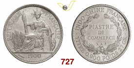 INDOCINA FRANCESE 1 Piastra 1900 Parigi Kr. 5a.1 Ag g 26,99 SPL