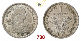 INDOCINA FRANCESE 1 Piastra 1946 Parigi Kr. E24 Ag g 17,73 SPL