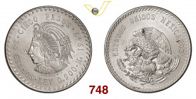 MESSICO REPUBBLICA 5 Pesos 1947 Mexico City Kr. 465 Ag g 30,10 q.FDC