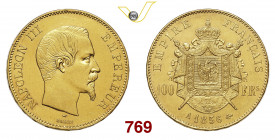 @ FRANCIA NAPOLEONE III (1852-1870) 100 Franchi 1856 Parigi Au g 32,25