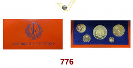 @ TCHAD Serie di 5 valori in astuccio (1000, 3000, 5000, 10000, 20000 Franchi) 1970 Fb. 1/5 • Peso complessivo: 137 grammi FDC/proof
