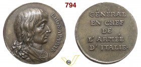 1796 - Buonaparte C.te Armata d'Italia Henn. --- / Essl 697 BIS (var.) Opus manca mm 22 Æ SPL