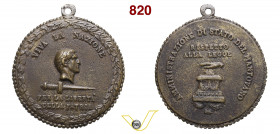 1797 - Distintivo Amministrazione di Stato del Mantovano (portat. con appiccagnolo) Henn. --- / Ratti 479 / Martini 209-210 Opus manca mm 56 Æ fuso SP...