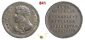1799 - Vittoria inglese a S. Giovanni d'Acri Henn. 888 BIS / BHM 475 var. Opus manca mm 19 Æ qBB