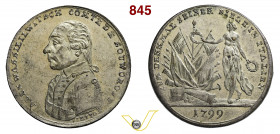 1799 - Suwarow liberatore dell'Italia Henn. 906 Opus manca mm 32 Æ argentato SPL