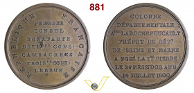 1800 - Colonna Dipart.le della Senna e Marna Br. 66 Opus manca mm 42 Æ qFDC