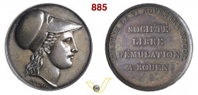 1800 - Società di libera emulazione di Rouen Br. 73 Opus Jeuffroy mm 29 Ag SPL+