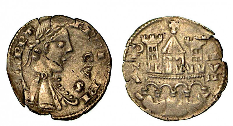 BERGAMO. Comune, a nome di Federico II (1194-1250). Grosso da 4 denari, anni 123...