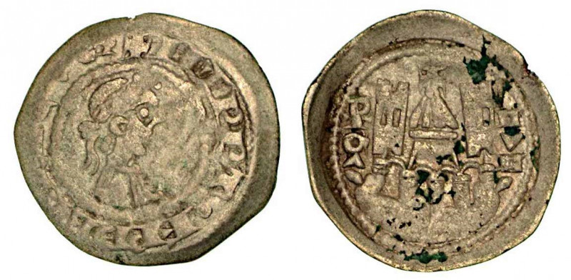 BERGAMO. Comune, a nome di Federico II (1194-1250). Denaro scodellato, anni 1236...