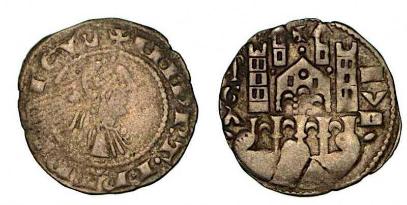 BERGAMO. Comune, a nome di Federico II (1194-1250). Denaro planeto, anni 1260-12...