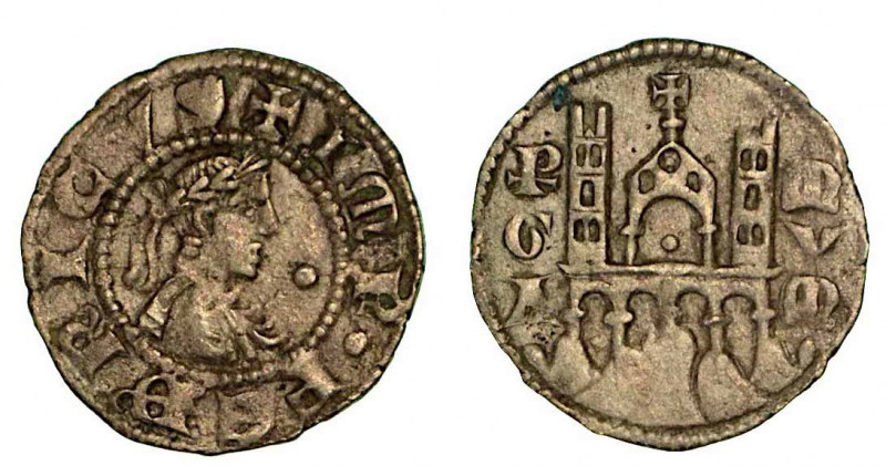 BERGAMO. Comune, a nome di Federico II (1194-1250). Denaro planeto, anni 1282-12...