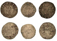 BERGAMO. Comune, a nome di Federico II (1194-1250). Lotto di tre esemplari. Denaro planeto, anni 1265-1270. Busto laureato a d. in cerchio perlinato. ...