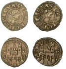 BERGAMO. Comune, a nome di Federico II (1194-1250). Lotto di due esemplari. Denaro planeto, anni 1270-1282. Busto laureato a d. in cerchio perlinato, ...
