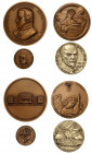 BERGAMO. Lotto di quattro medaglie (tre in bronzo e una in argento) del Circolo Numismatico di Bergamo. Sono raffigurati i seguenti soggetti: Evaristo...
